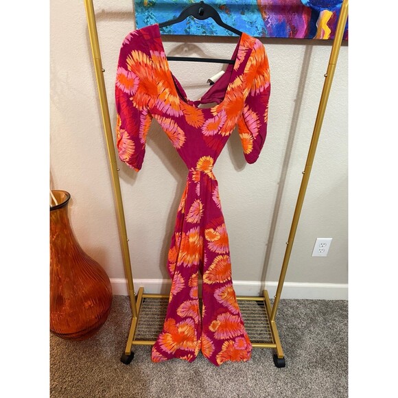 Farm Rio x Anthropologie Tie-Back Cutout Jumpsuit XS - Picture 3 of 8
